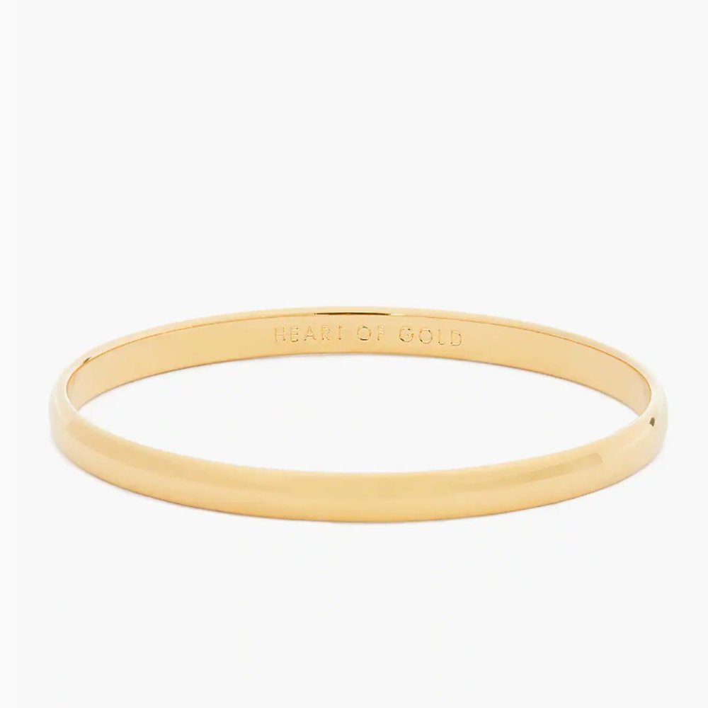 New With Tags!  KATE SPADE NEW YORK Gold 'Heart Of Gold'  Idiom Bangle Bracelet